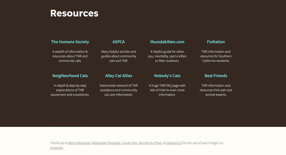 Screenshot of the links to Additional Resources on Quintessential Therapies.